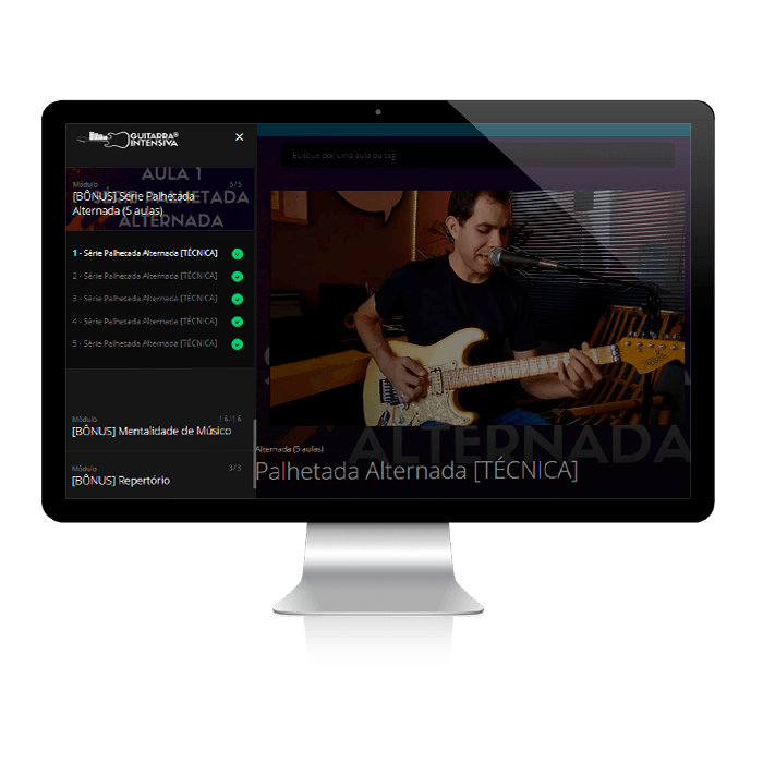 Melhores cursos de guitarra online. Guitarra Intensiva por Rodrigo Ferrarezi.