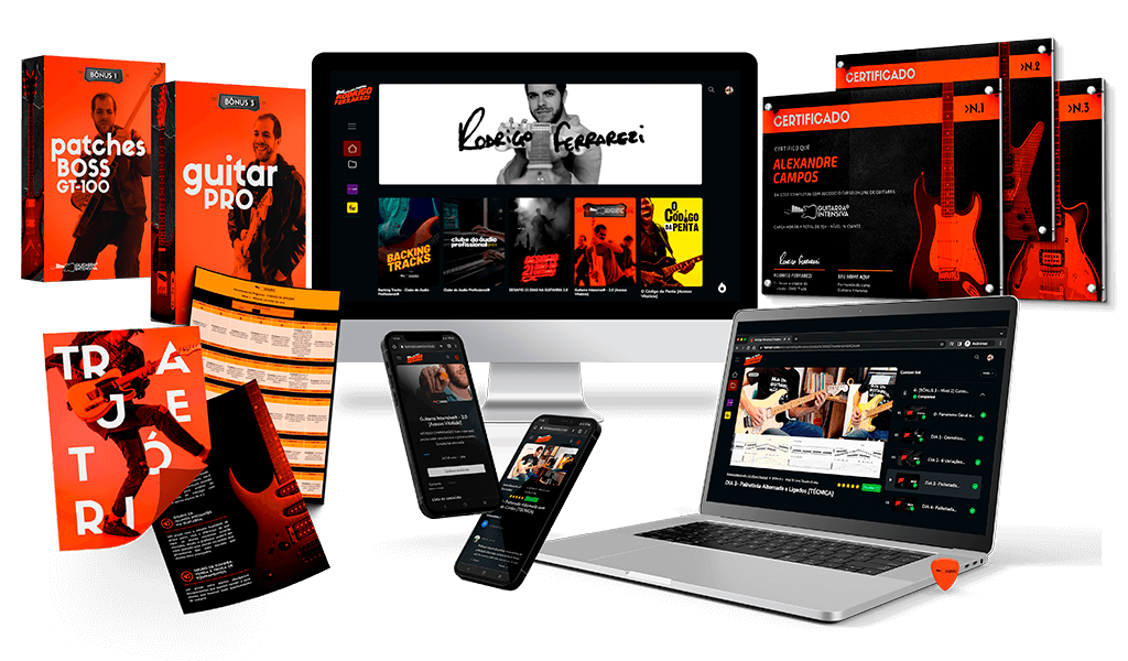 Melhores cursos de guitarra online. Guitarra Intensiva por Rodrigo Ferrarezi.